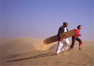 Sandboarding in the Sahara